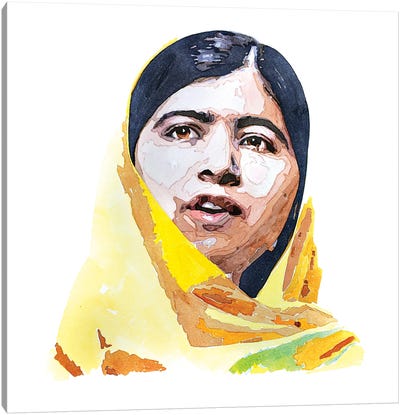 Malala Canvas Art Print - EdsWatercolours