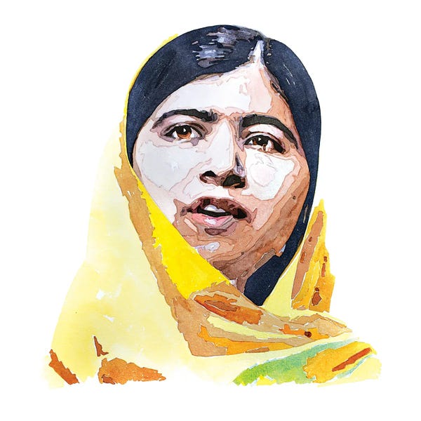 EdsWatercolours: Malala by EdsWatercolours