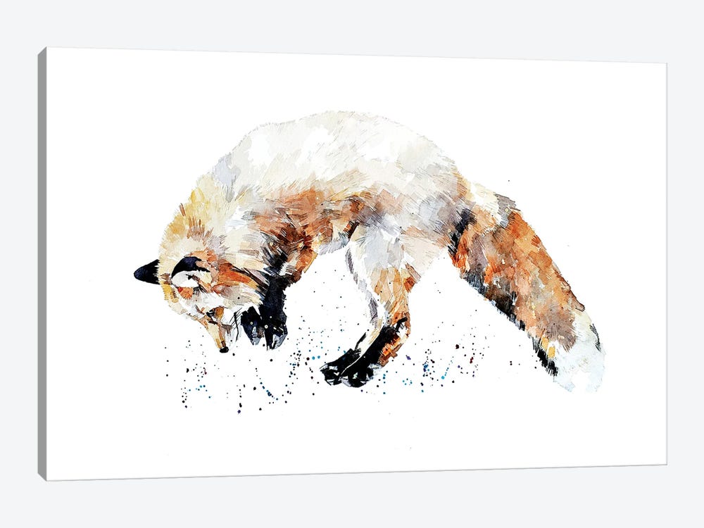 Mousing Fox II by EdsWatercolours 1-piece Canvas Artwork
