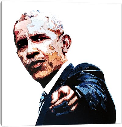 Obama Canvas Art Print - EdsWatercolours