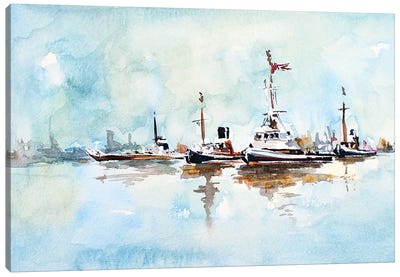 Out And About Canvas Art Print - EdsWatercolours