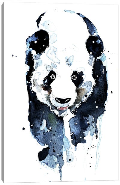 Panda Hot Stepper Canvas Art Print - EdsWatercolours