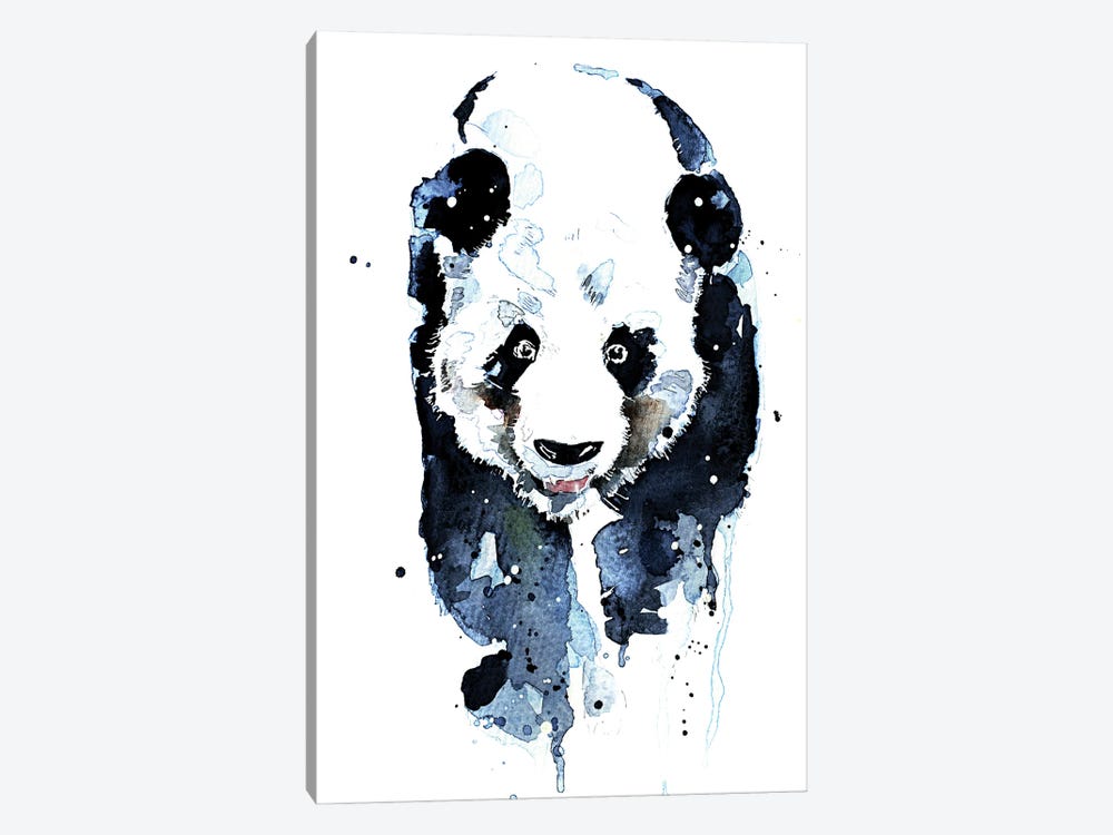 Panda Hot Stepper by EdsWatercolours 1-piece Canvas Art Print