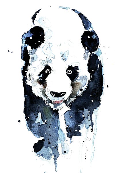 Pandas: Panda Hot Stepper by EdsWatercolours