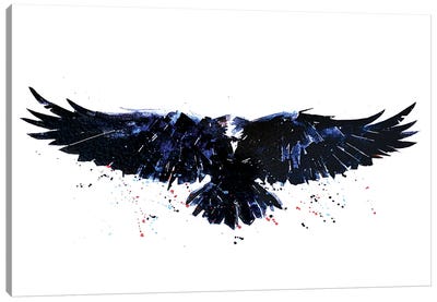 Raven Canvas Art Print - EdsWatercolours