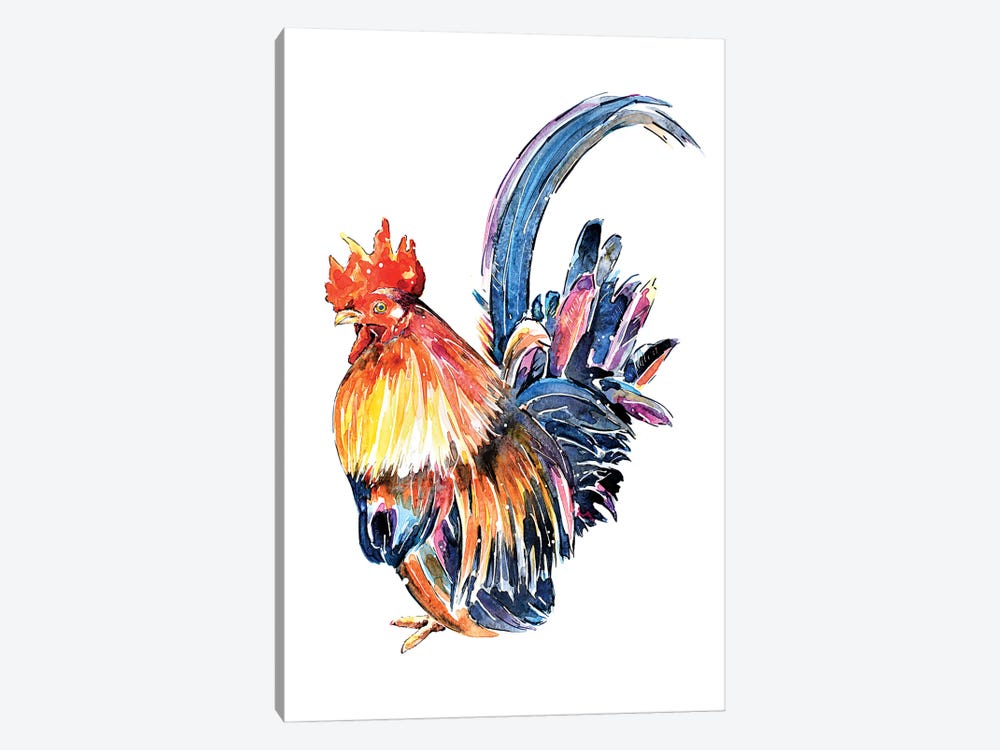 Rooster by EdsWatercolours 1-piece Canvas Wall Art