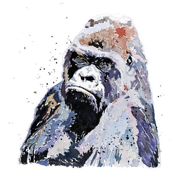 EdsWatercolours: Big Boy Gorilla by EdsWatercolours