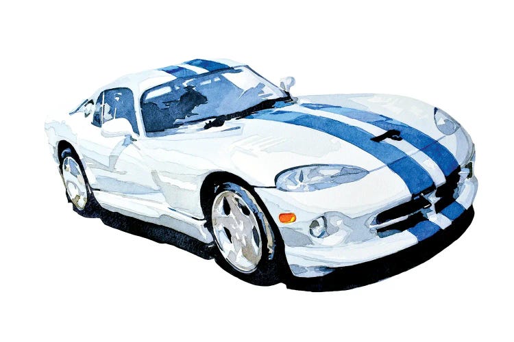 Car by EdsWatercolours wall art