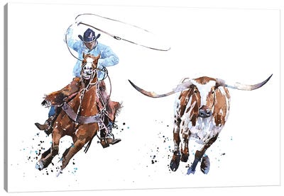 Catch Me If You Can Canvas Art Print - Rodeo Art