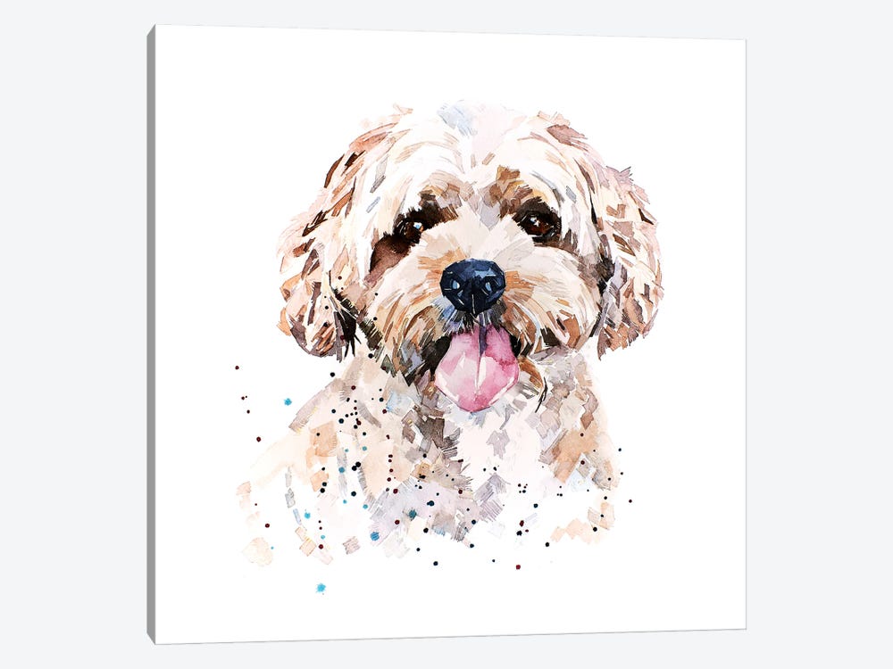 Cockapoo I by EdsWatercolours 1-piece Canvas Artwork
