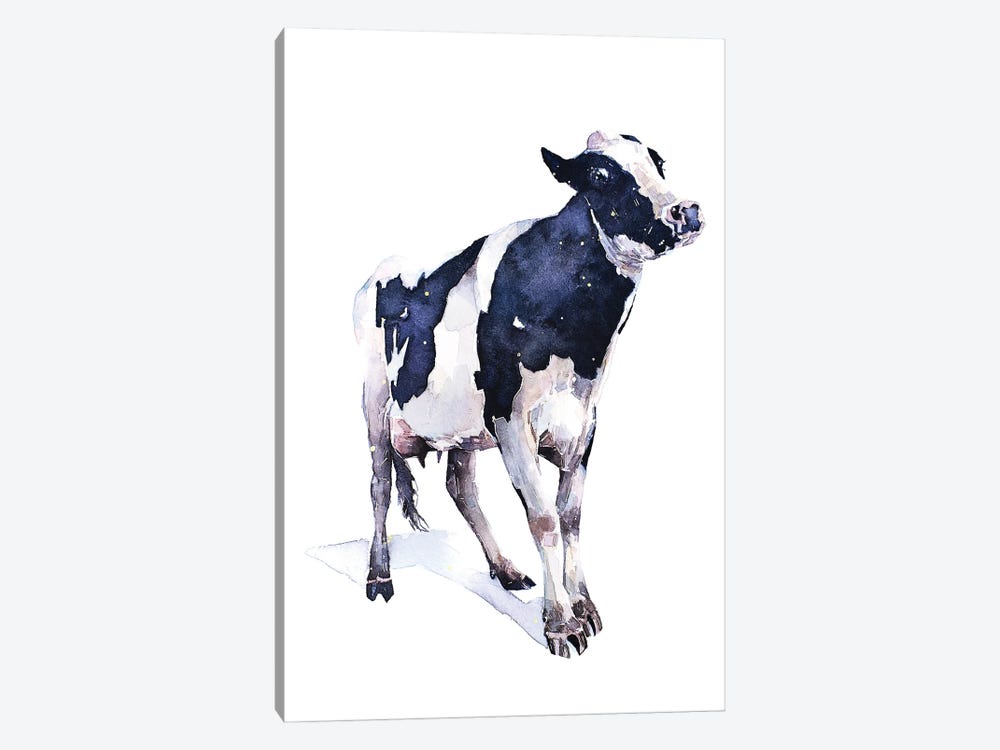 Cow by EdsWatercolours 1-piece Canvas Art Print