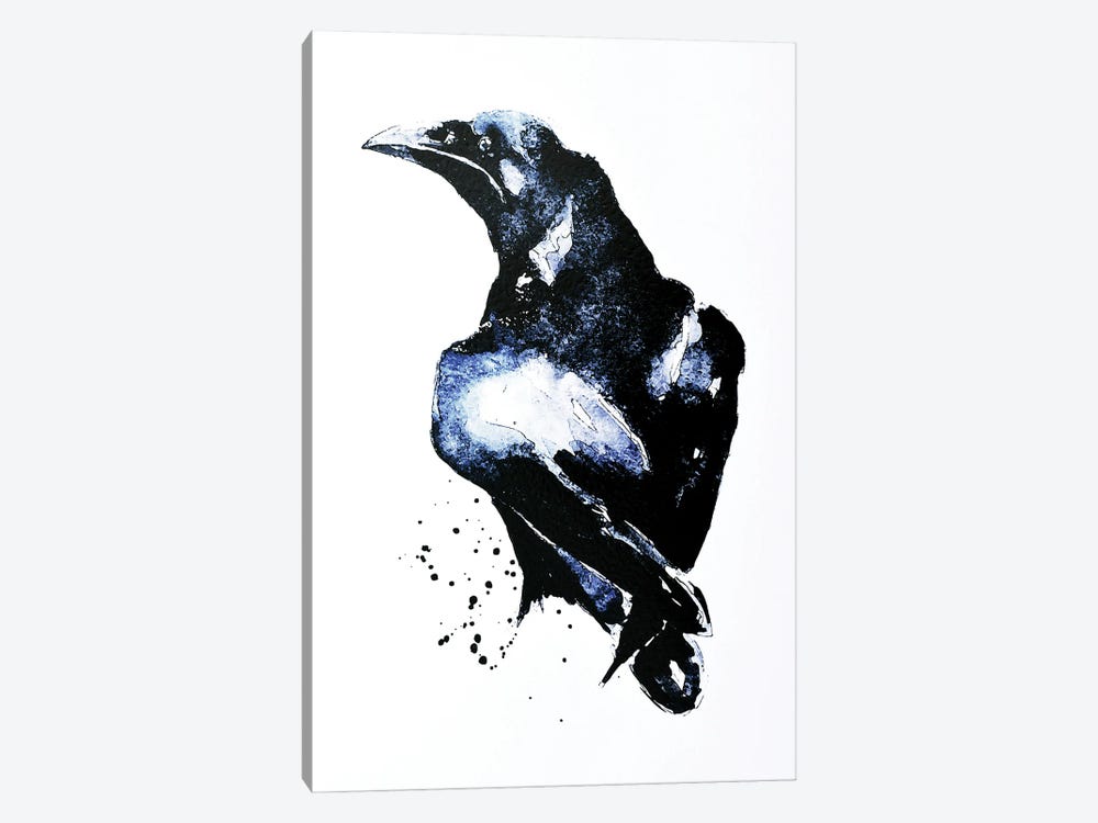 Crow by EdsWatercolours 1-piece Canvas Art