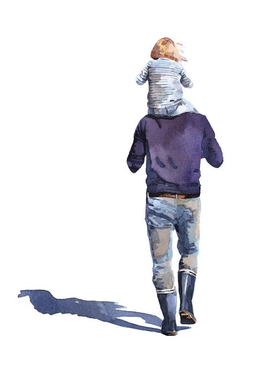 Daddy Dearest by EdsWatercolours wall art