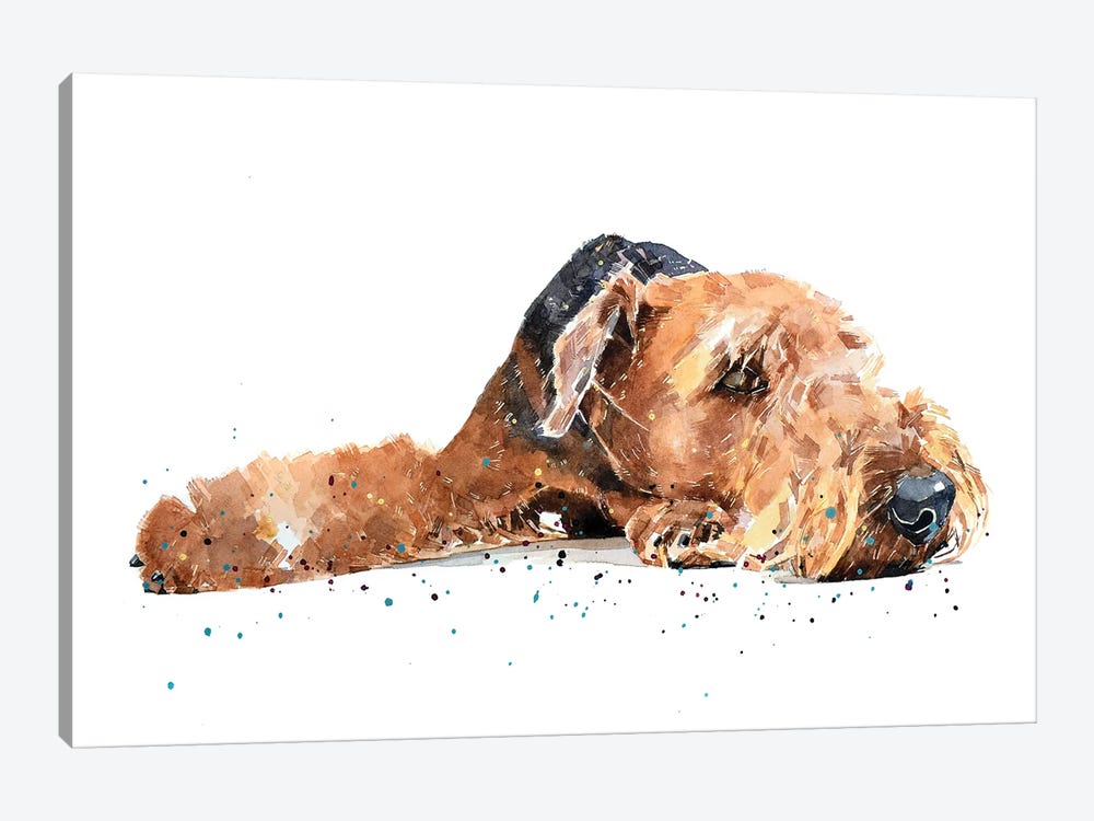 Airedale by EdsWatercolours 1-piece Canvas Artwork