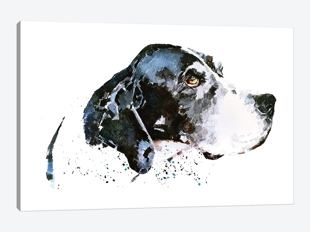 English Pointer by EdsWatercolours 1-piece Canvas Art