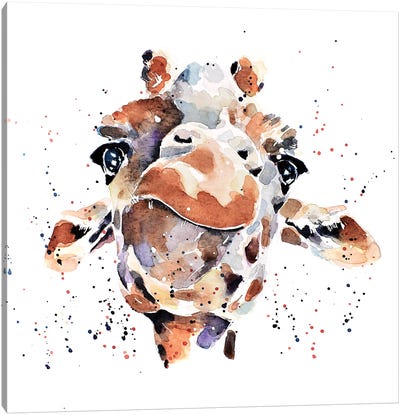 Giraffe I Canvas Art Print - EdsWatercolours