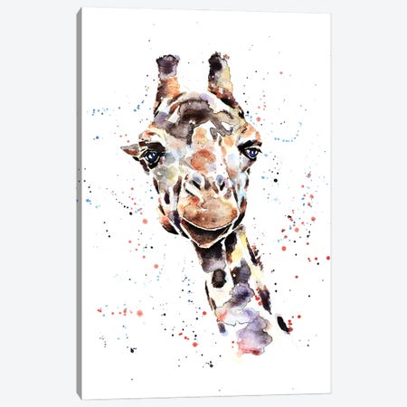 Giraffe II Canvas Print #EWC98} by EdsWatercolours Canvas Print