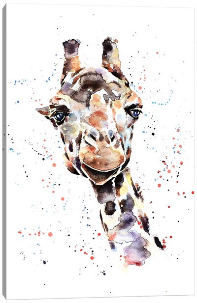 Giraffe II Canvas Art Print - EdsWatercolours