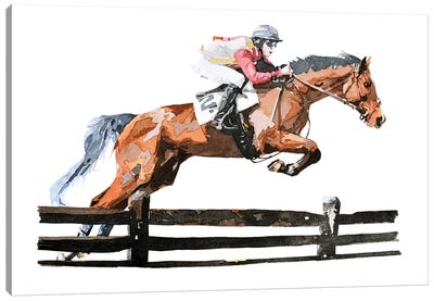 Go Hard Or Go Home Canvas Art Print - Equestrian Art