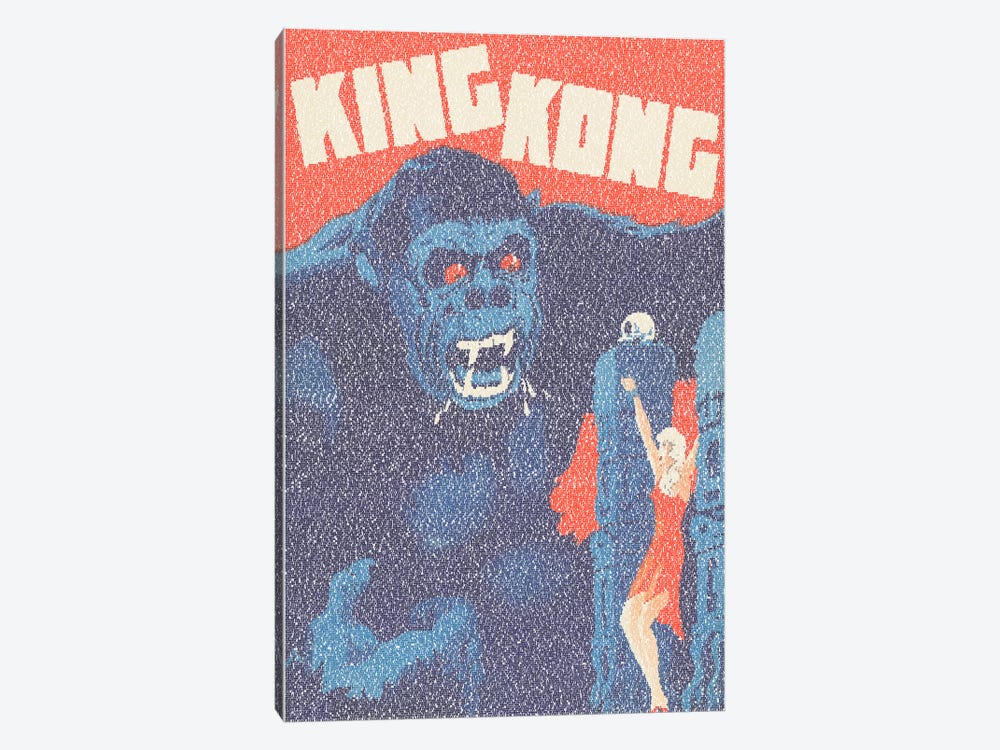 King Kong (Danish Market Movie Poster) by Robotic Ewe 1-piece Canvas Art Print