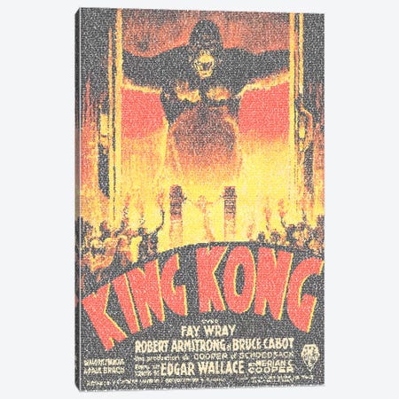 King Kong (French Market Movie Poster) Canvas Print #EWE11} by Robotic Ewe Canvas Art Print