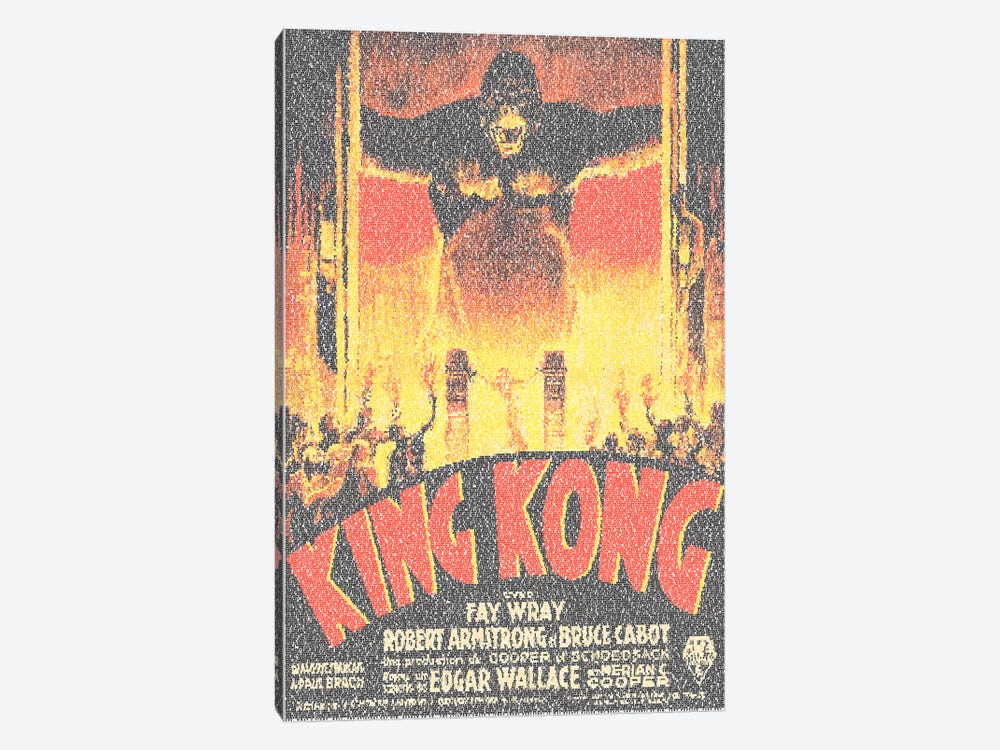 King Kong (French Market Movie Poster) by Robotic Ewe 1-piece Canvas Art