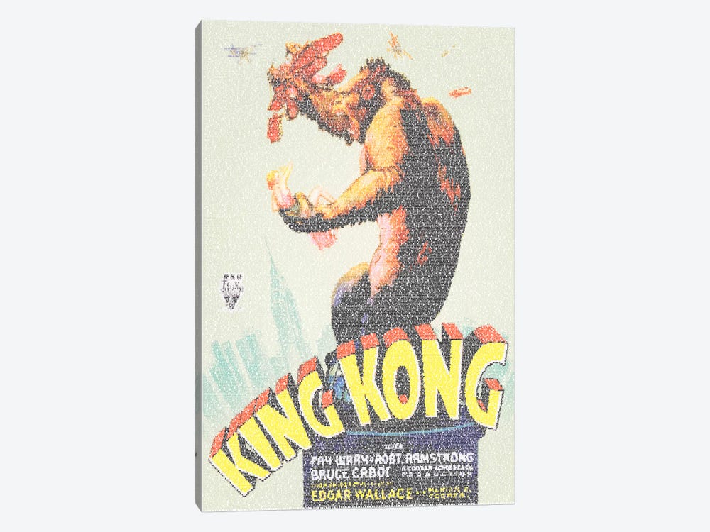 King Kong (U.S. Market Movie Poster) by Robotic Ewe 1-piece Canvas Print