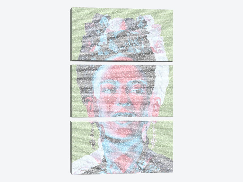 Frida White by Robotic Ewe 3-piece Art Print