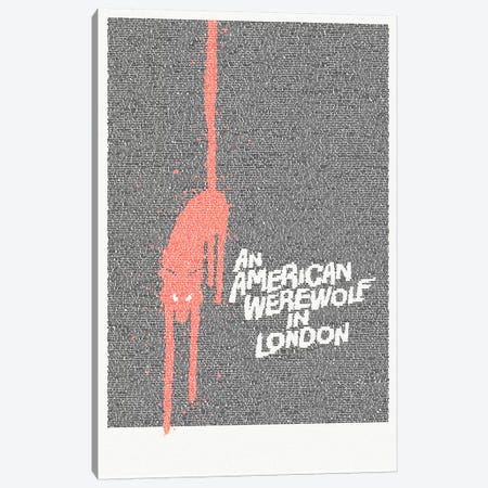 An American Werewolf In London Canvas Print #EWE3} by Robotic Ewe Canvas Art Print