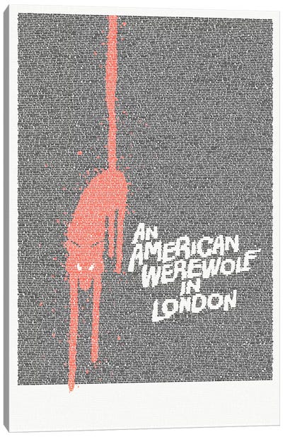 An American Werewolf In London Canvas Art Print - Robotic Ewe