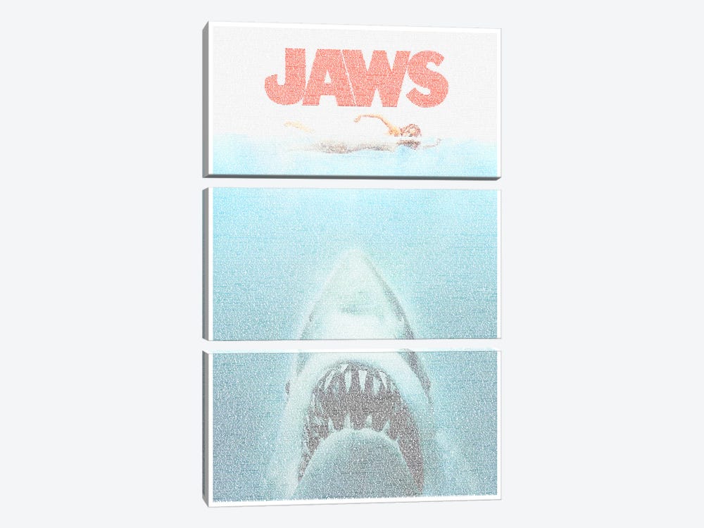 Jaws by Robotic Ewe 3-piece Canvas Wall Art