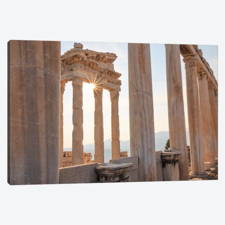 Turkey, Izmir, Bergama, Pergamon, acropolis, Temple of Trajan I Canvas Print #EWI18} by Emily Wilson Canvas Print