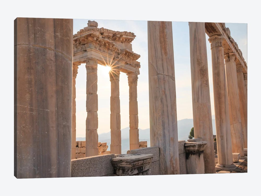 Turkey, Izmir, Bergama, Pergamon, acropolis, Temple of Trajan I by Emily Wilson 1-piece Canvas Art Print