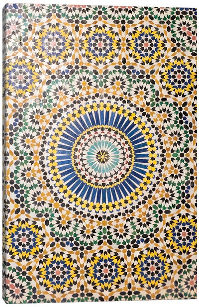 Zellij, Telouet (El Glaoui Family Kasbah), Morocco Canvas Art Print - Mediterranean Décor
