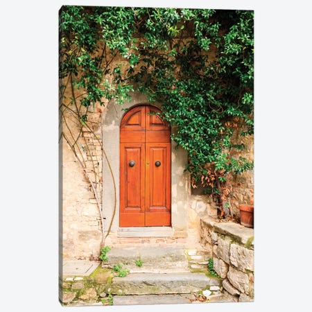 Italy, Tuscany, Greve in Chianti. Chianti vineyards. Stone farm house entrance door. Canvas Print #EWI25} by Emily Wilson Canvas Print