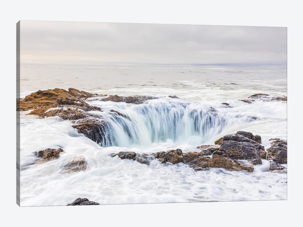 Yachats, Oregon, USA. Thor's Well On The Oregon Coast. by Emily Wilson 1-piece Canvas Artwork