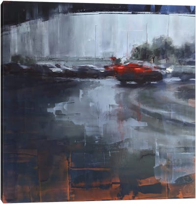 Rain In Kl II Canvas Art Print - Industrial Office