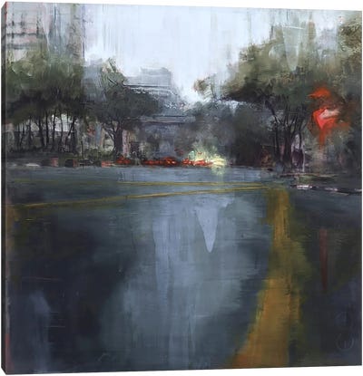 Rain In Kl IV Canvas Art Print - Moody Atmospheres