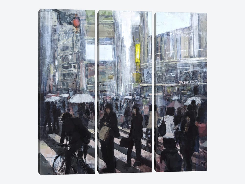 Tokyo-22-02 by Eduard Warkentin 3-piece Canvas Art