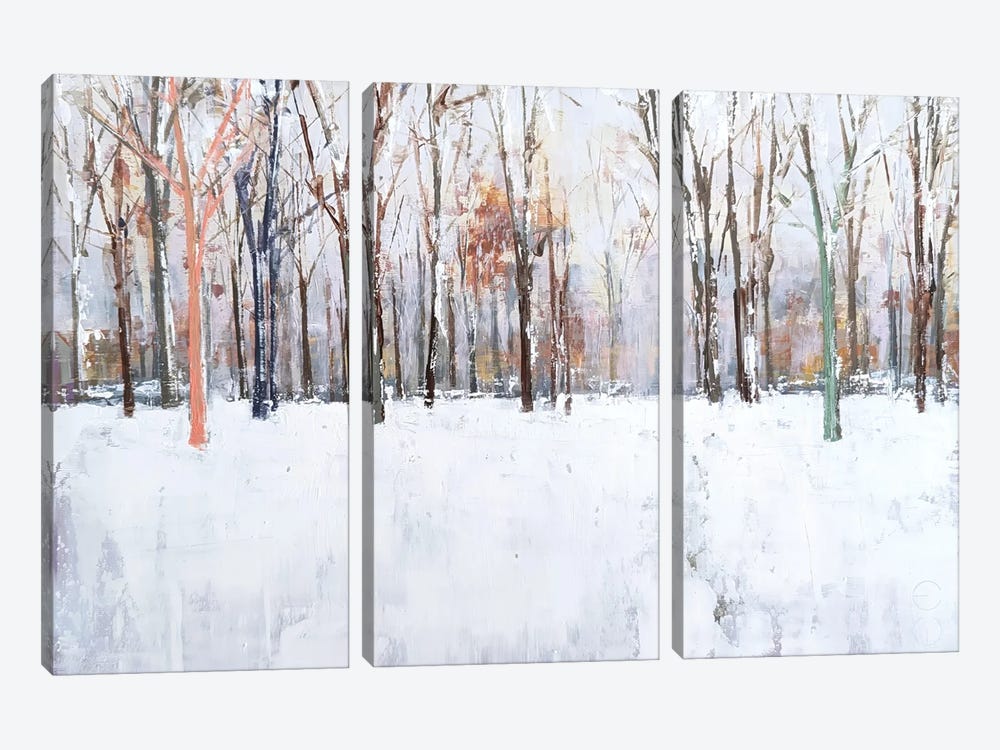 Winter In The Park II by Eduard Warkentin 3-piece Art Print