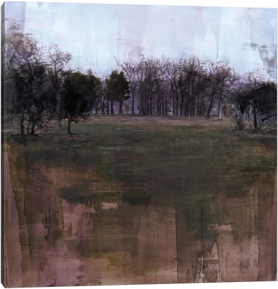 Winter. Dusk. Park. Canvas Art Print - Moody Atmospheres