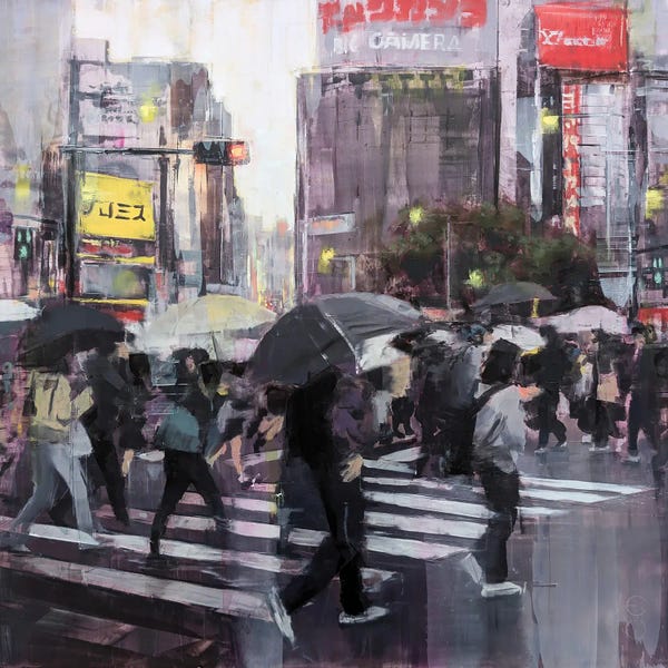 Tokyo Shinjuku East Exit In The Rain