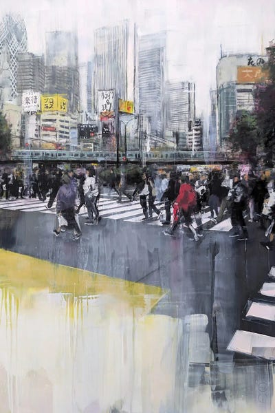 Multi Panel Art: Tokyo Shinjuku West Side Skyline by Eduard Warkentin