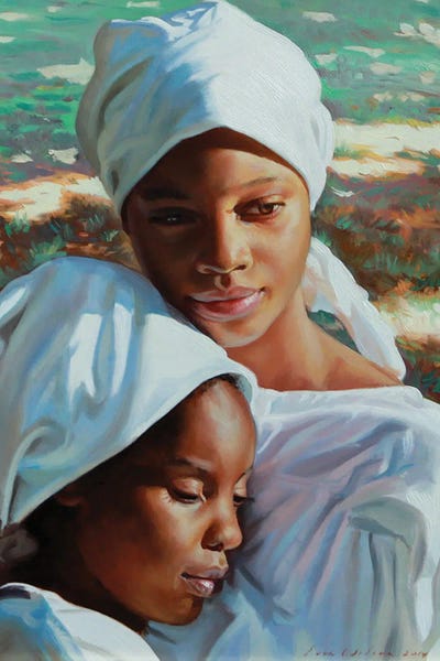 Hyperreal Portraits: Baptism Sisters by Evan Wilson