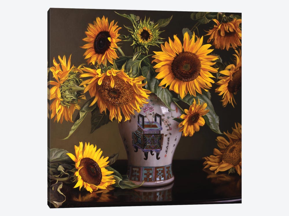 Sunflowers In A Chinese Urn II by Evan Wilson 1-piece Art Print