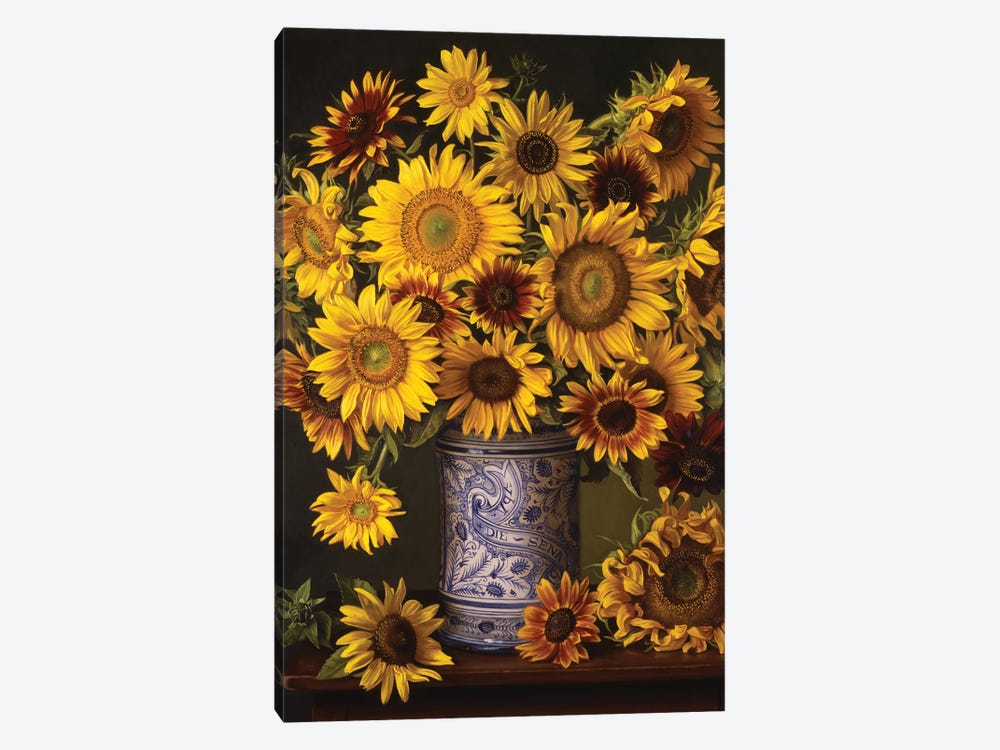 Sunflowers In An Italian Urn by Evan Wilson 1-piece Canvas Art