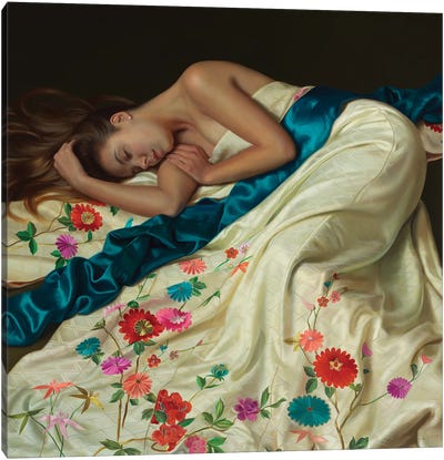 The Cerulean Sash Canvas Art Print - Sleeping & Napping Art