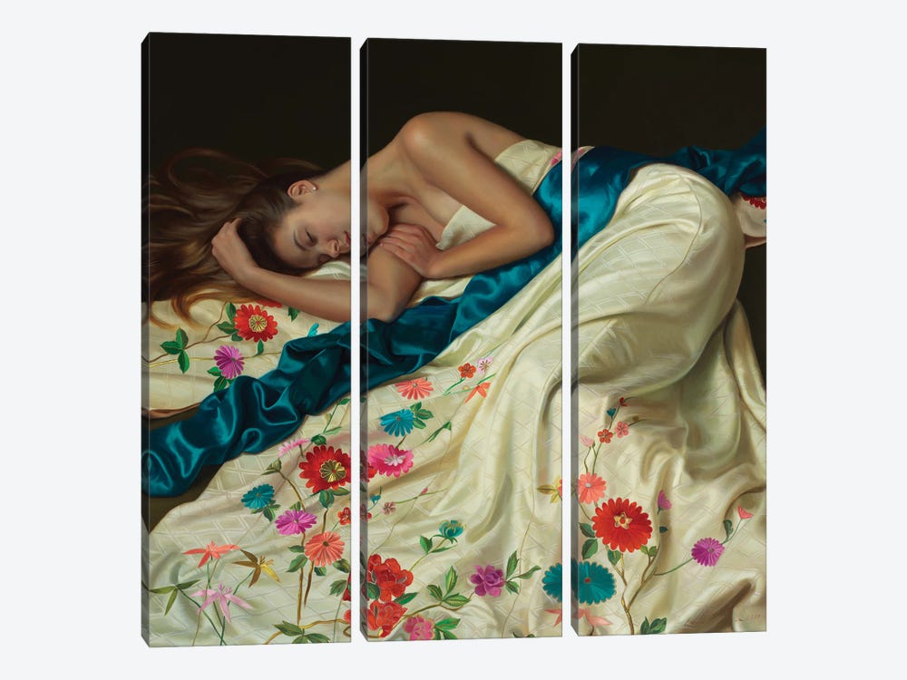 The Cerulean Sash by Evan Wilson 3-piece Canvas Print
