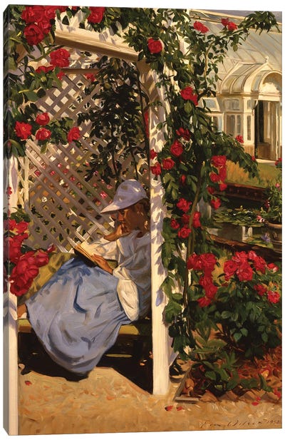 The Rose Garden Canvas Art Print - Reading Art