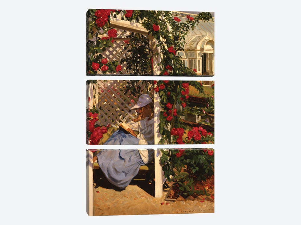 The Rose Garden by Evan Wilson 3-piece Canvas Artwork